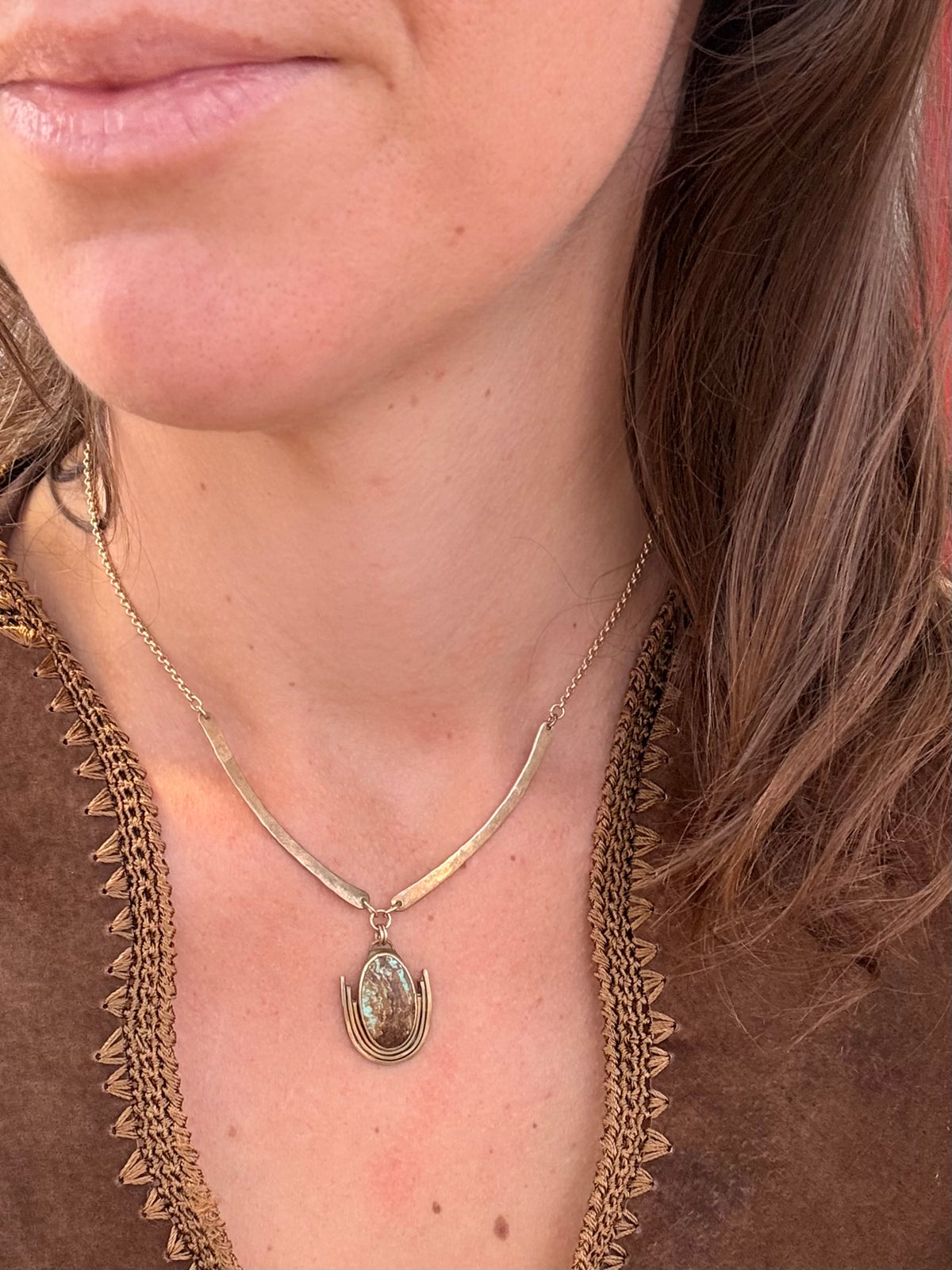 Canyon layers cuff necklace