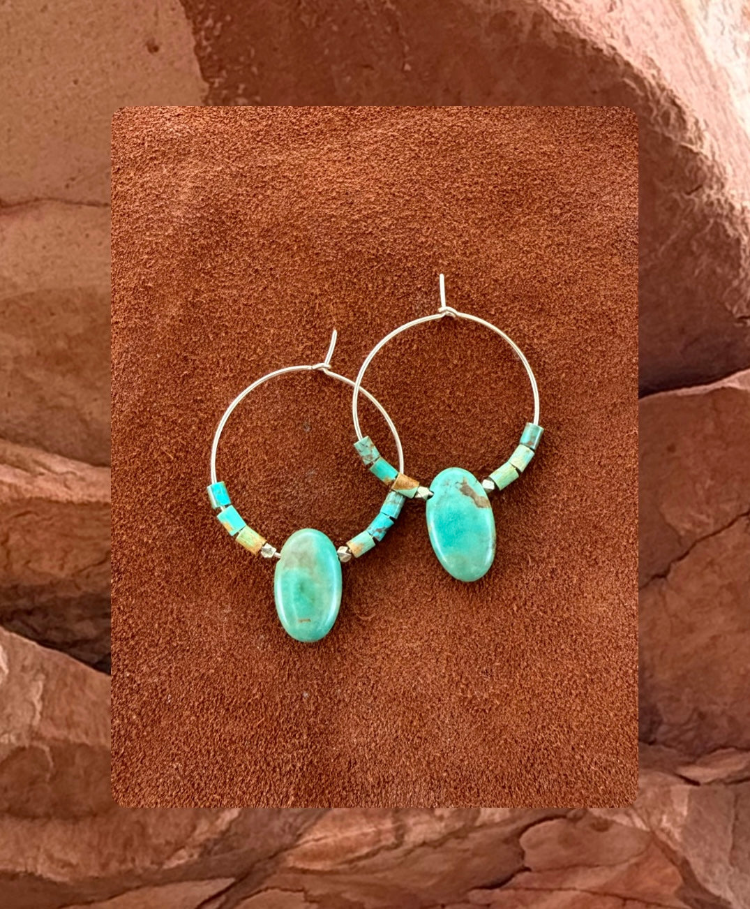 Turquoise mermaid hoops ✴︎