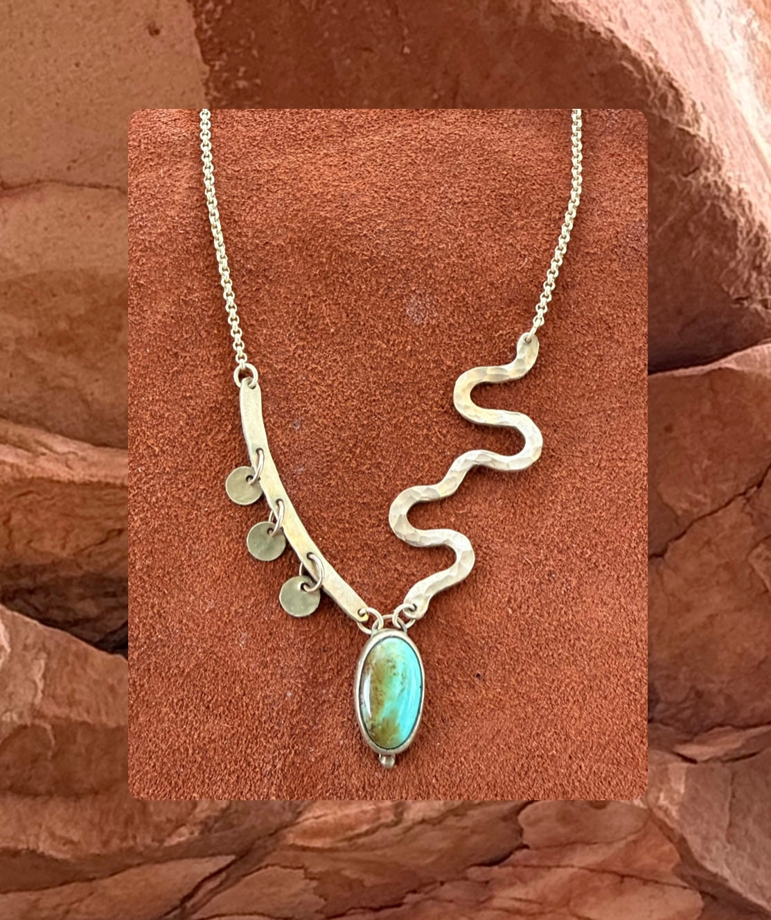 Turquoise River serpent necklace