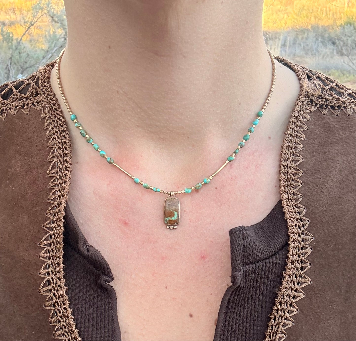 Turquoise trails necklace