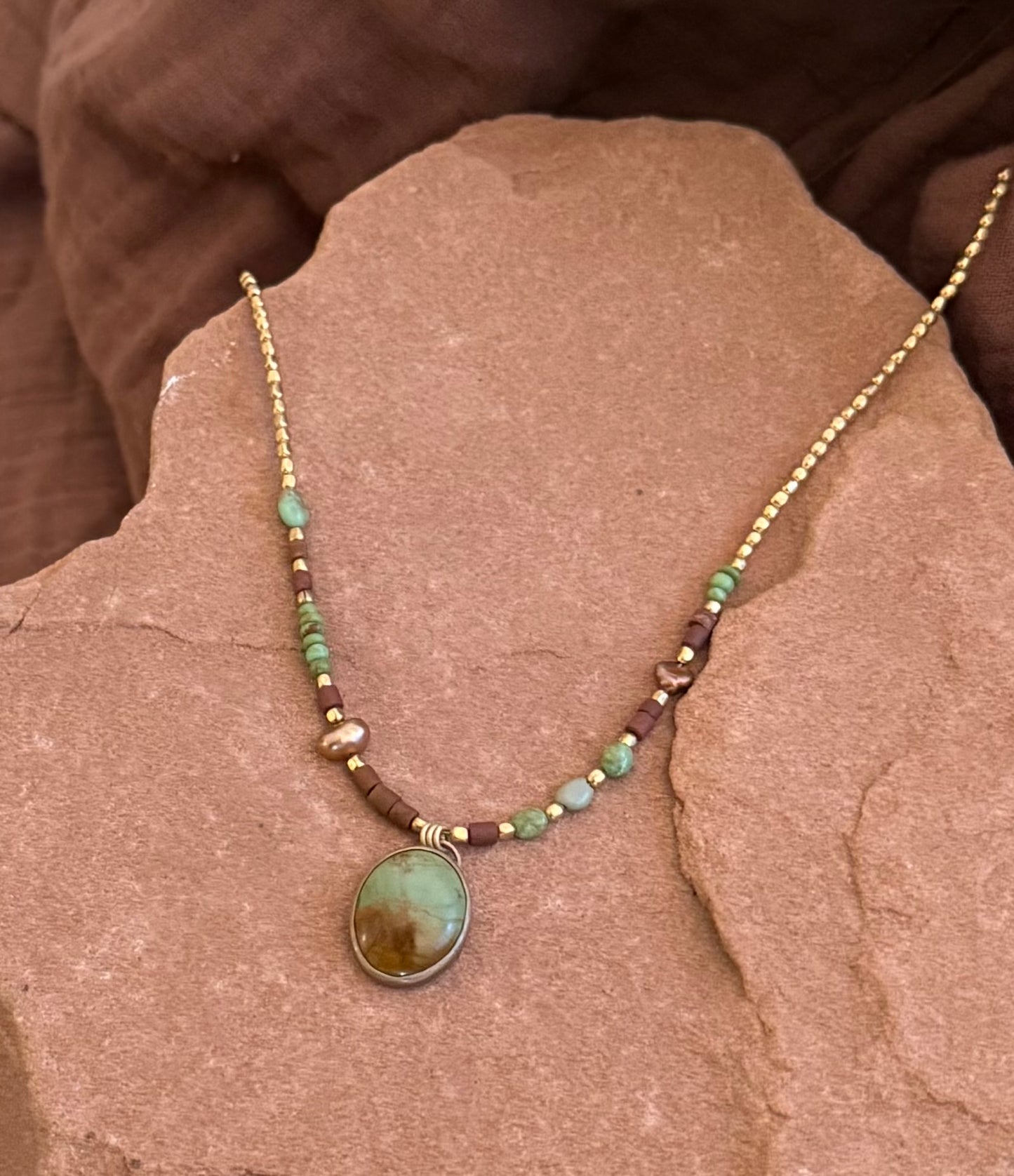 Rustic glimmers necklace
