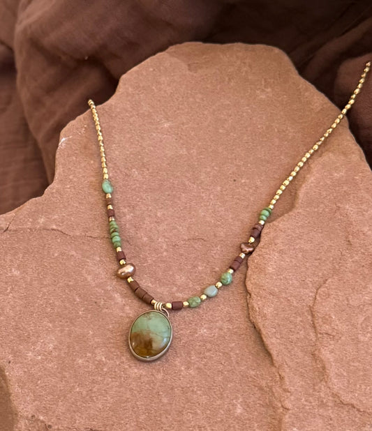 Rustic glimmers necklace