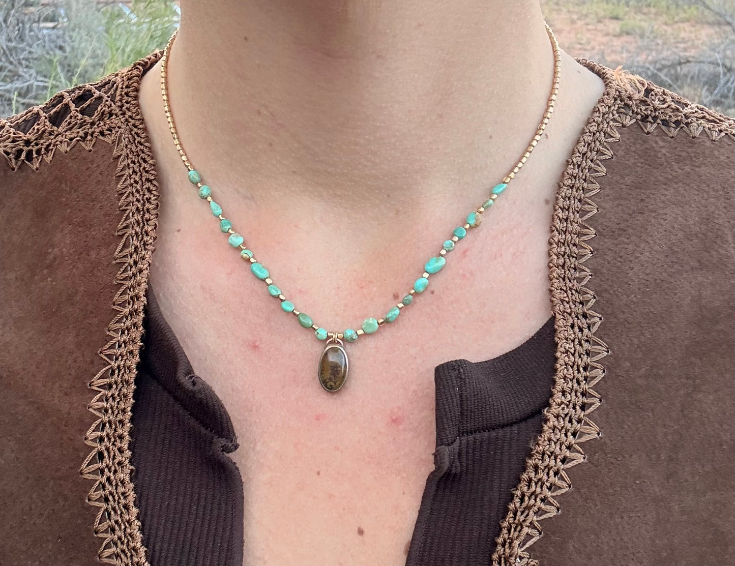 Coffee bean necklace