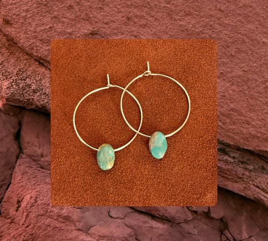 Turquoise hoops
