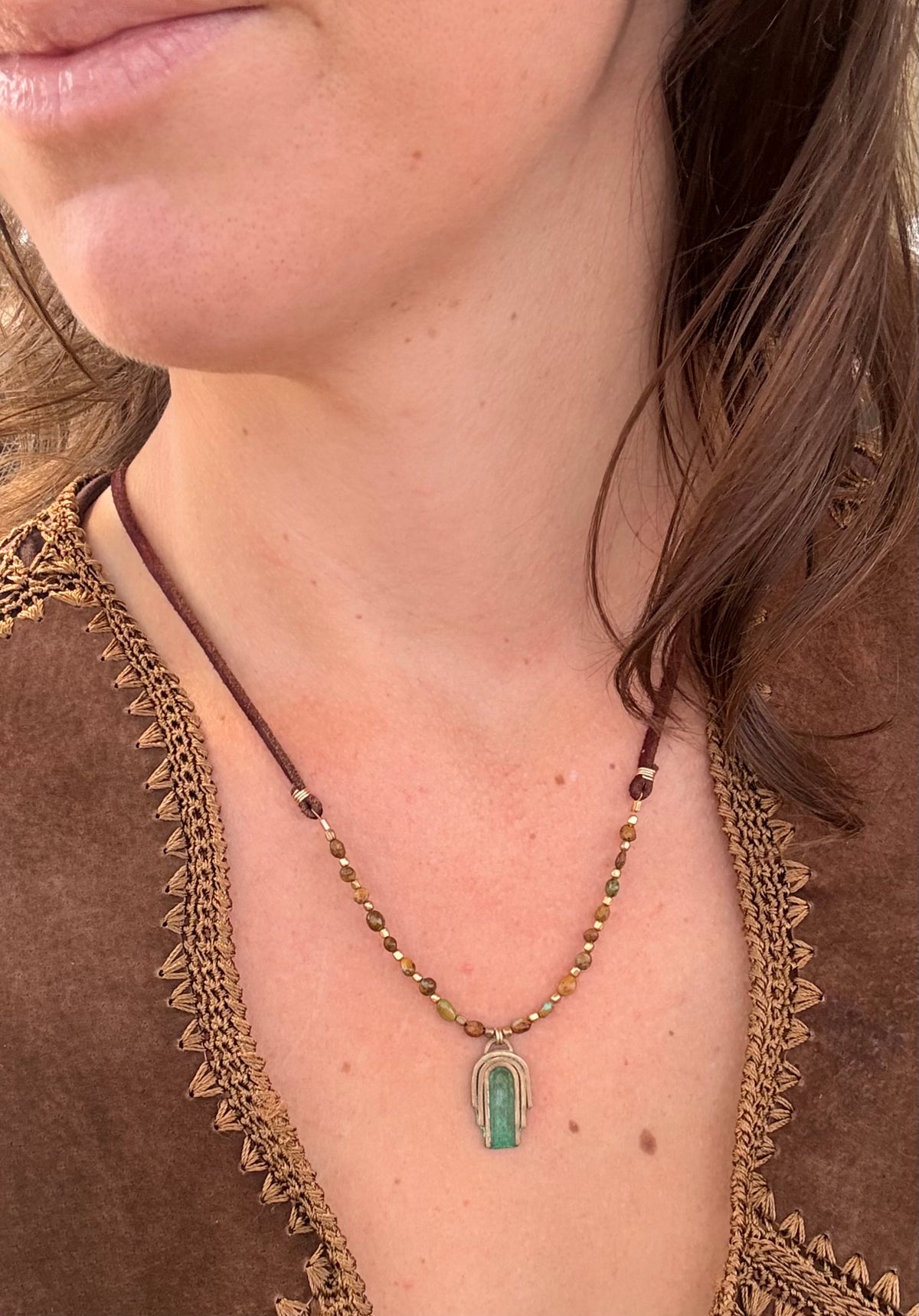 Patina portal: desert rain necklace