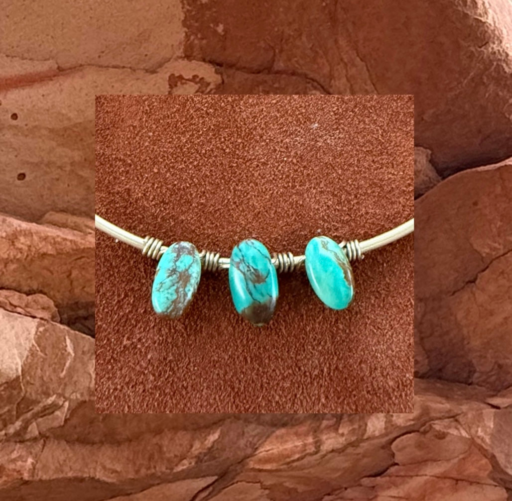 Turquoise cuff ~ sediment swirl ✦
