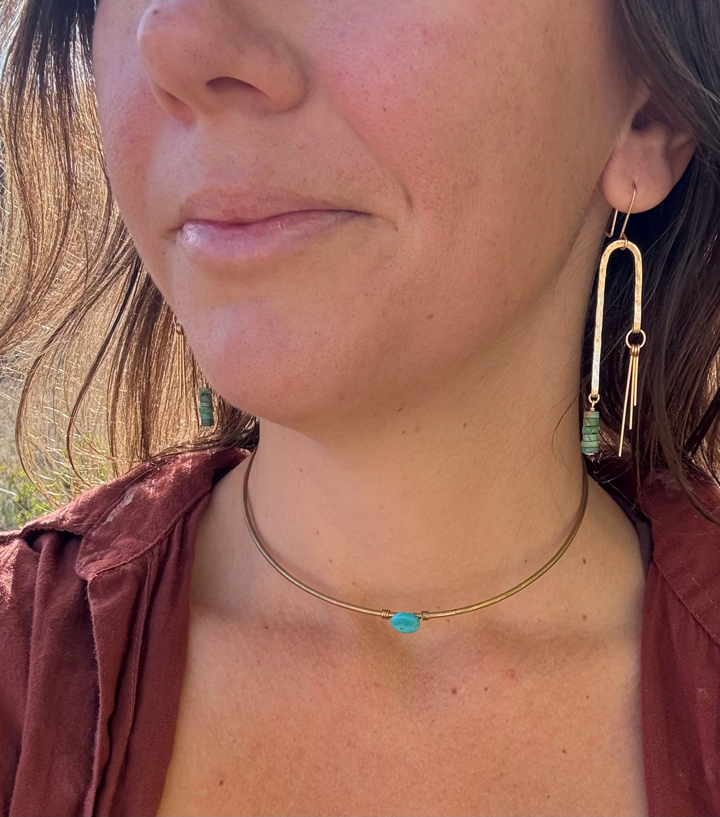 Turquoise neck cuff