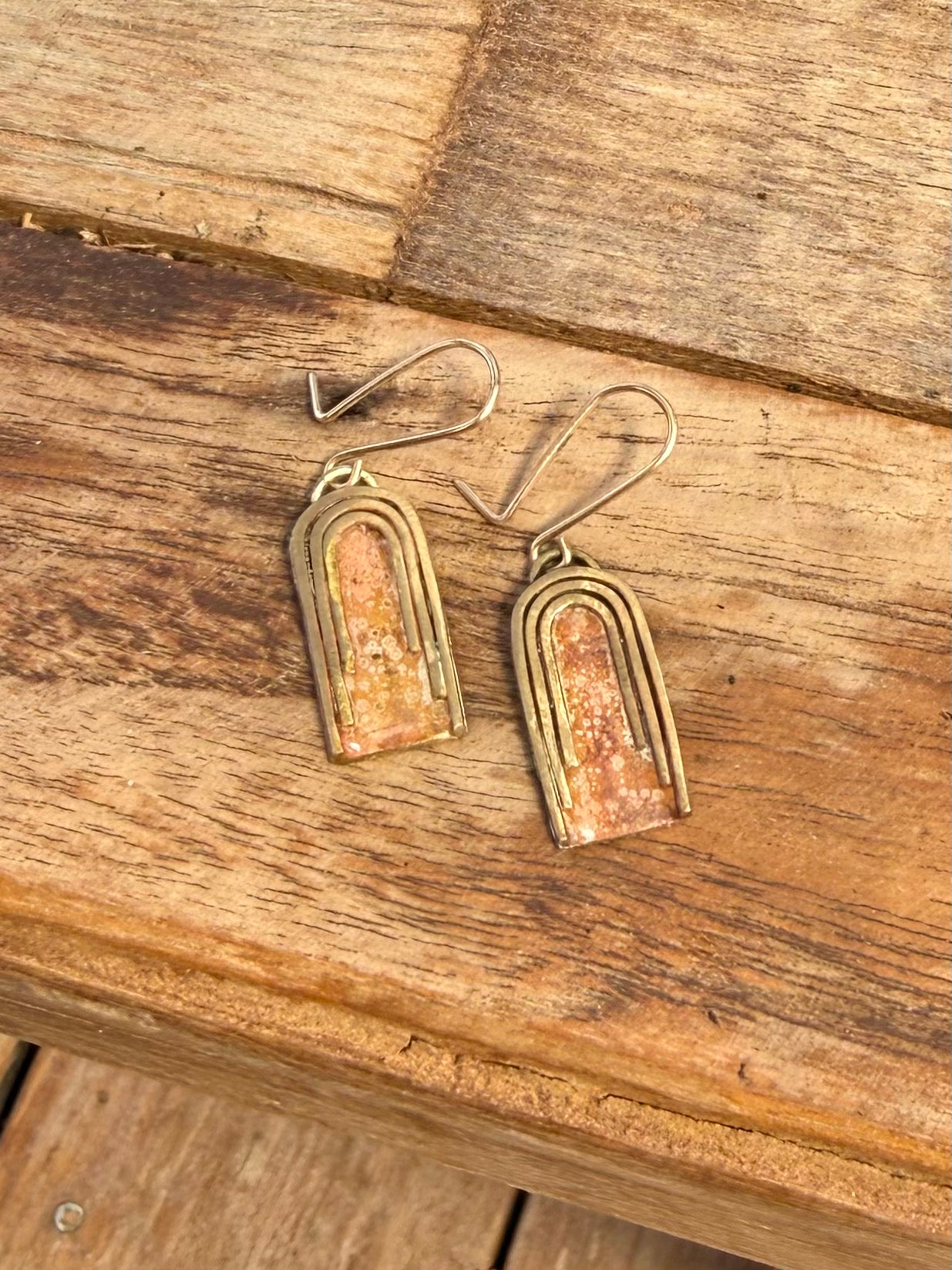 Patina portal: sandstone earrings